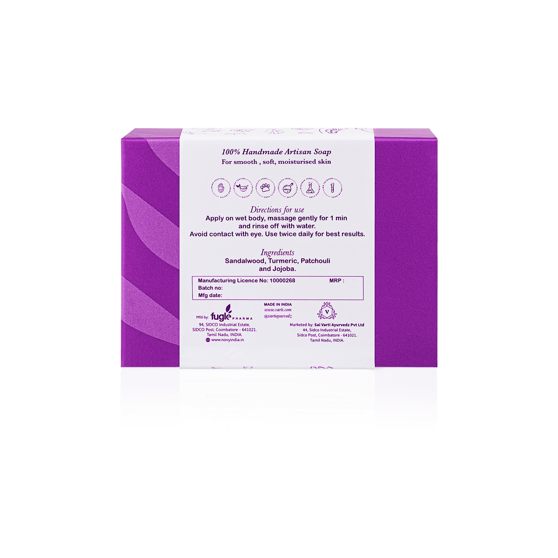 Varti Sandalwood & Turmeric Body Bar